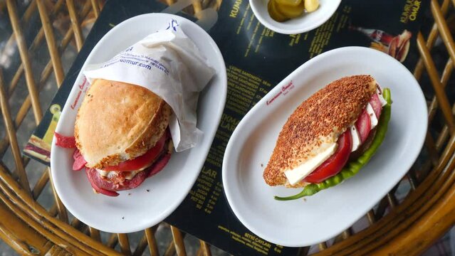 Turkish street sandwich, popularly known as kumru.