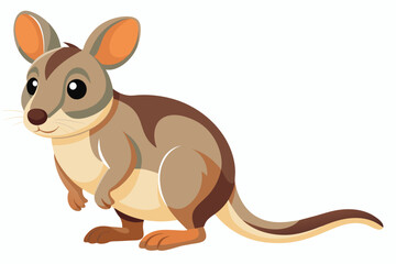kangaroo rat cartoon vector illustration