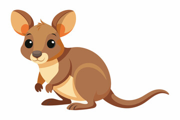 kangaroo rat cartoon vector illustration