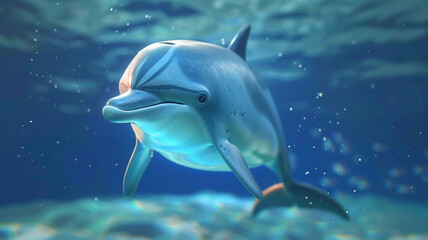 pretty and charming 3D dolphin fish.