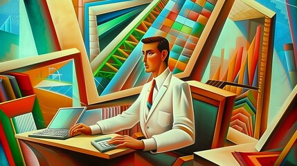 Financial Controller in action: Analyzing data and making crucial decisions