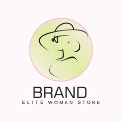 Brand logo design simple concept Premium Vector