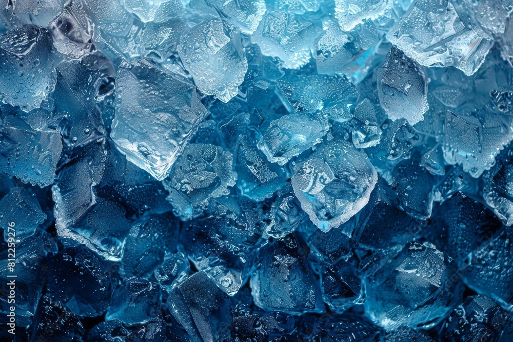 Poster detailed image of semi-translucent ice revealing intricate patterns, suitable for conceptual use