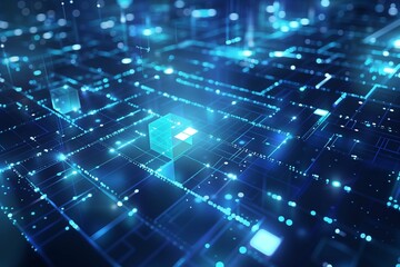 Digital Small Squares HUD Loop Background Video