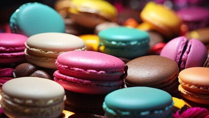 colorful macarons
