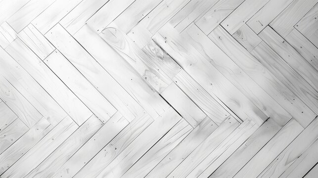 Seamless texture of white parquet floor laid in a herringbone pattern