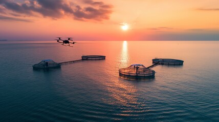 Fototapeta premium AIを用いた未来の養殖業の管理