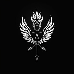 Obraz premium Create a minimal fantasy medieval logo of a tribe