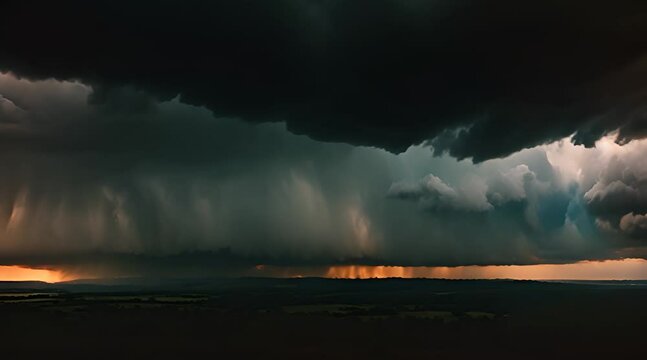 Storm clouds over the countryside