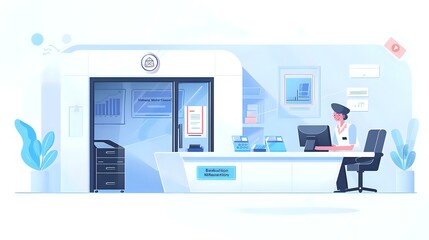 Illustration of a Bank Teller's Daily Tasks: Providing Financial Advice and More