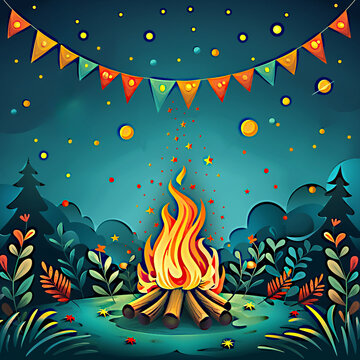 Convite para festa Junina  - Template for Junine party in Brazil
