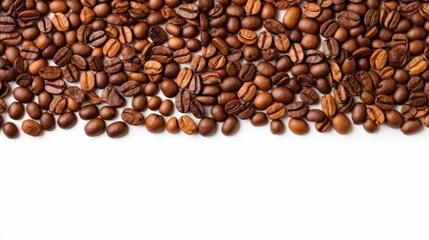 coffee beans isolated on white background