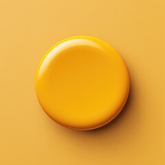 A yellow button is on a yellow background