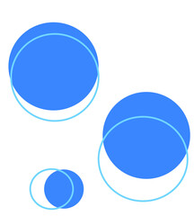abstract blue circle geometric element memphis