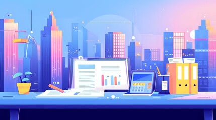 Obraz premium Professional Tax Director Working with Tax Software and Financial Documents