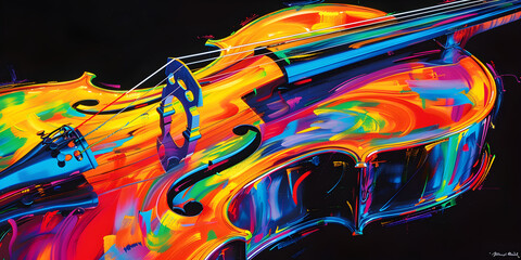 Cello in Bright Neon Colors