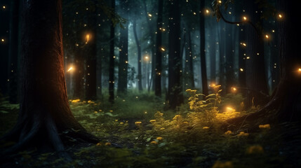 The magic of the night forest