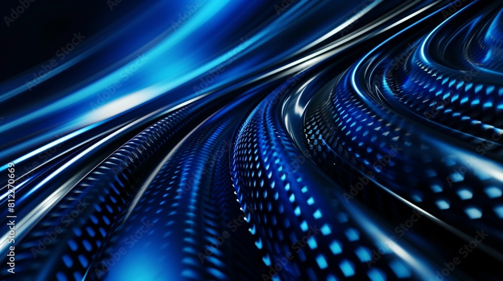 Poster blue geometric abstract background with circles and lines