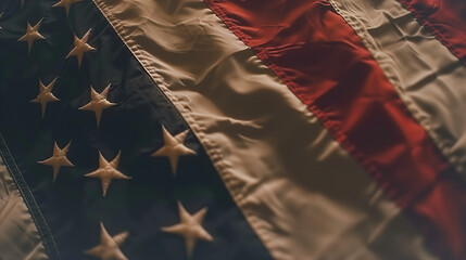 Header Image American Flag Detail - , Stars and Stripes Close - Up