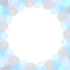 Fototapeta premium Cool Pastel Tones Of Watercolor Border On A White Background With Space For Text