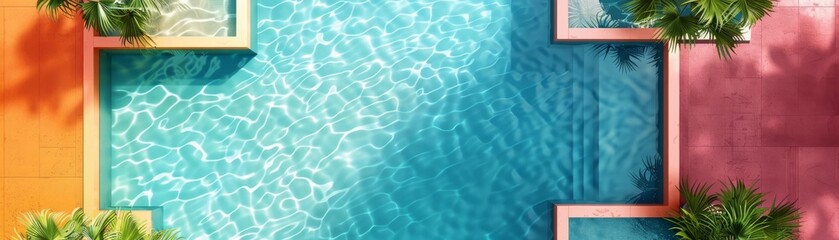 Obraz premium Formulate flat design top view boutique hotel developments theme water color Triadic Color Scheme