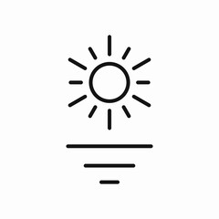 sea beach sunrise sunset icon