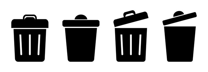 trash bin garbage icon