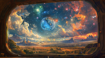 Cosmic Portal Intricate Views Beyond