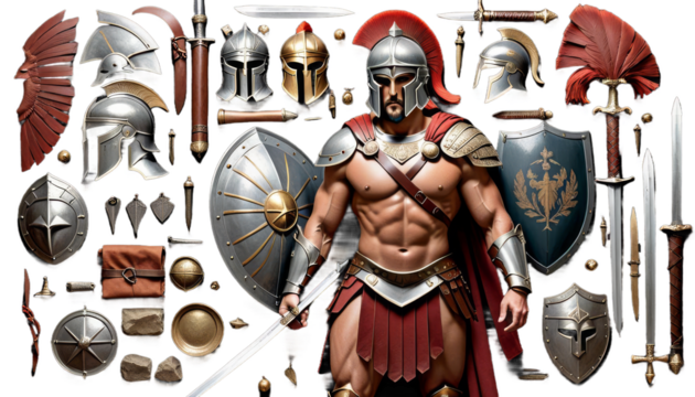 military spartan realistic illustration greek soldier art antique ancient armor warrior sword shield armoring mediaeval army sparta courageous wallpaper war king helmet knight masculine general