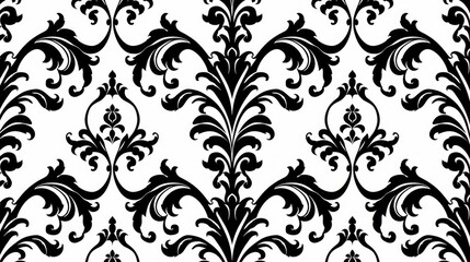 Black pattern on a white background Seamless design for fashion textiles wallpaper wrapping paper fabrics and home decoration Basic repeating pattern