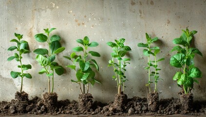 Appeal to gardeners: A composition of blank seedlings in various stages of growth, accompanied by text promoting their resilience and adaptability to different climates.