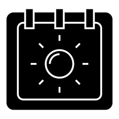 Summer calendar date icon