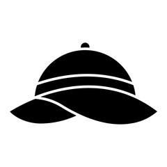 Pamela hat icon vector sign, linear style pictogram isolated on white. Symbol, logo illustration. Editable stroke