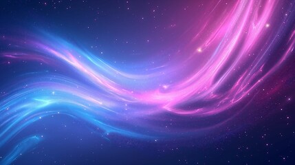 Fototapeta premium Blue and Pink Swirl With Stars Background