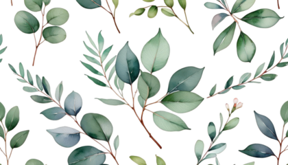 painted floral card print floristics eucalyptus greetings drawn design leaf hand illustration logo elements background branch cards floristic watercolor plant greeting postcards organic botany