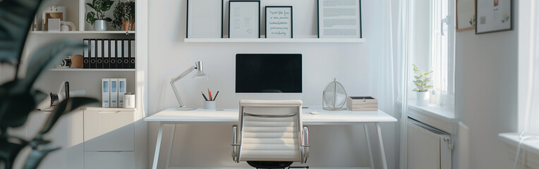 Fototapeta premium White Home Office