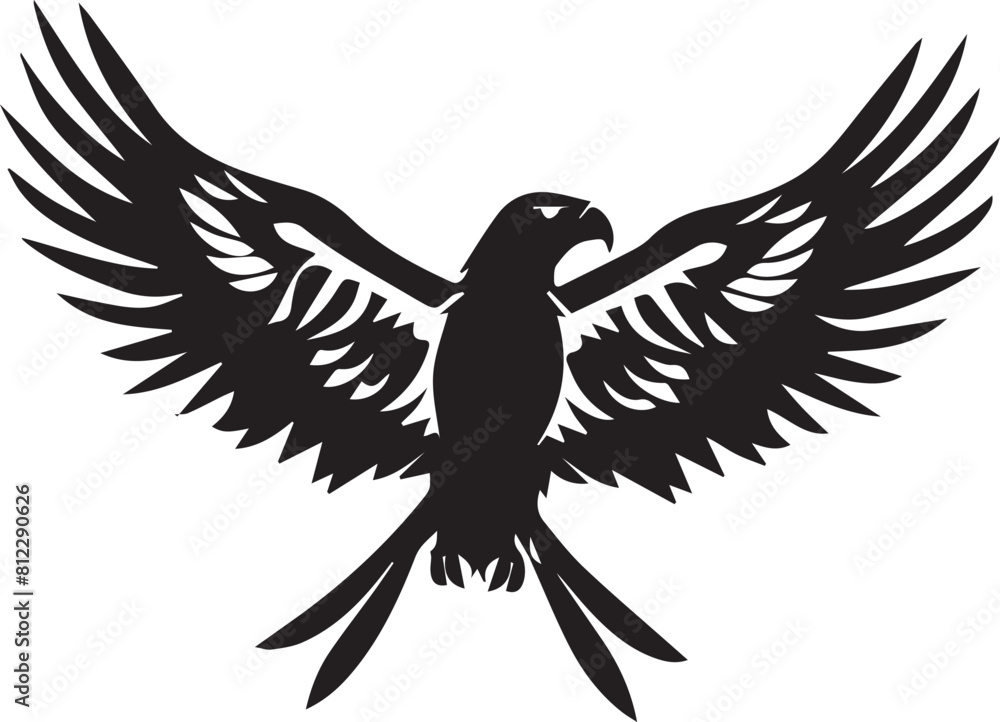 Sticker eagle with wings