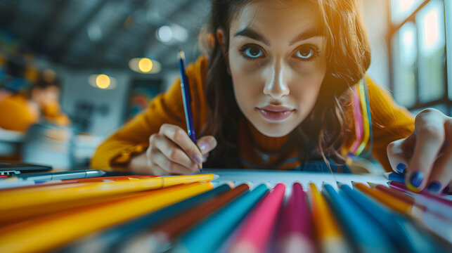 College students engaging in early career planning workshops for setting professional goals before graduation: Photo realistic concept for Adobe Stock