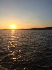 sunset over lake 