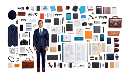 looking businessman concept wall floor textured concrete idea creative symbol signs sketching business drawing creativity education meeting diagram chart success research marketing technology