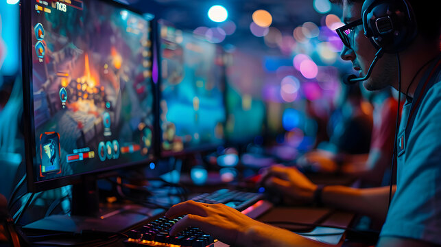 Indie Game Developer Showcase: Indie Game Developers Highlighting Innovation and Creativity at a Gaming Convention in a Photo Realistic Concept