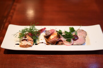 A beautiful plate at the restaurant