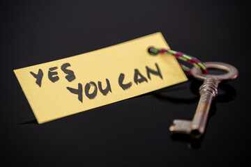 Key with yes you can written on paper