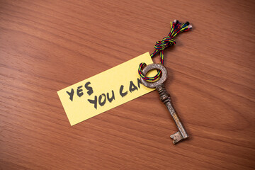 Key with yes you can written on paper