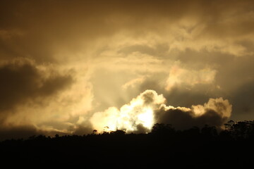 Fototapeta premium Sunset in Onetangi beach