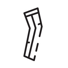 Bike Clothing Leg Line Icon