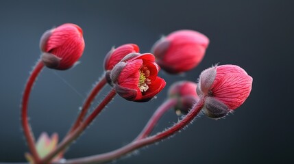 Anemone japonica flower buds