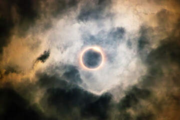  Total Solar Eclipse seen through the clouds  Hamilton, Ontario, Canada, April 8th, 2024