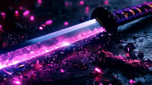 Mystic Majesty: The Captivating Aura of the Shining Purple Katana