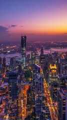 Obraz premium Cityscapes at dusk. Magnificent picture captures.